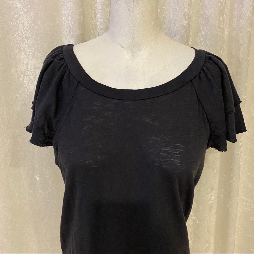 Sundry Ruffled Sleeve Top - Picture 4 of 6
